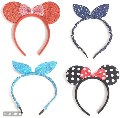 Myra collection? MICKEY MOUSE HAIRBAND PACK OF 4 Hair Band (Multicolor)-thumb0