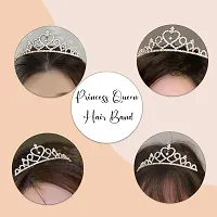 Myra Collection 1 Pcs White And Gold Crown Hair Band Rhinestone Pearls Hair Band Bridal Hair Accessories For Women  Girls Hair Accessories-thumb4