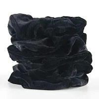 6 Pack Black Big Hair Scrunchies Velvet Scrunchy Hair Elastic Large Rubber Band-thumb2