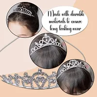 Myra Collection 1 Pcs Silver Crown Head Band Beautifull  Elegant Crown For Birthday Princess Hair Band Hair Accessories For Women  Girls  Birthaday Girls-thumb4