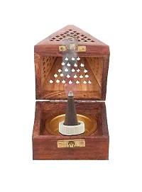 Wooden Pyramid Shape Dhoop Batti Stand-thumb1