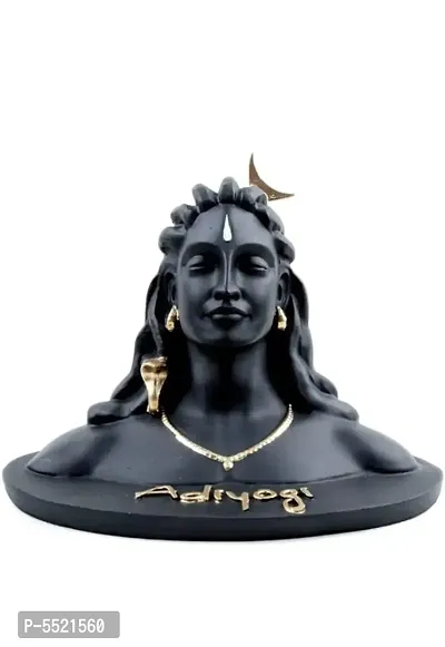 Polyresin Lord Shiva in Dhyana Mudra Idol, Medium, Black, 1 Idol