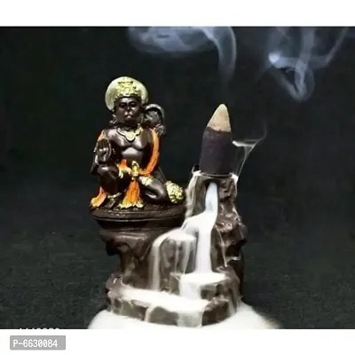 Hanuman backflow smoke fountain dhoop stand with 10 dhoop cones-thumb0