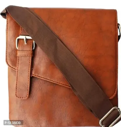 Stylish Trendy Brown PU Sling Bags For Women-thumb0