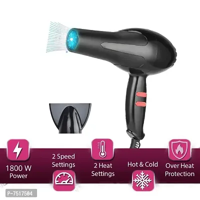 1800 Watt Double Ceramic Hair Dryer with Ionic Conditioning,  - Lightweight Travel Hairdryer for Normal  Curly Hair Includes Volume Styling Nozzle