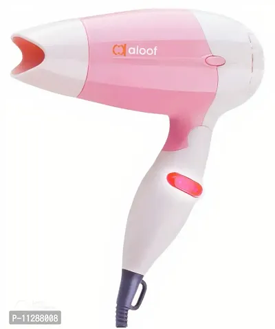 ALOOF KS-2858 Soft Pink Foldable 800W HP Dura Motor Hair Dryer With Detachable Nozzle (Soft Pink)-thumb0