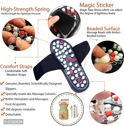 Ayansh Sales Acupressure Slippers  Yoga Paduka Natural Leg Magnetic Full Body Massage Foot Massager Men Slides-thumb3