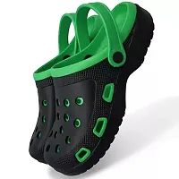 Ayansh Sales Men Black/Green Clogs Sandal-thumb2