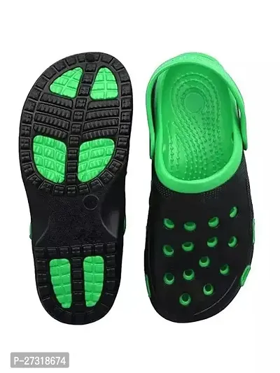 Ayansh Sales Men Black/Green Clogs Sandal-thumb4