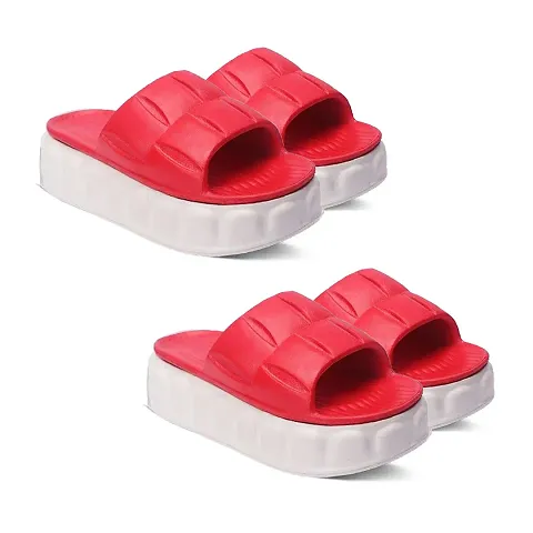 Stylish Solid Slipper for Women, Pack of 2