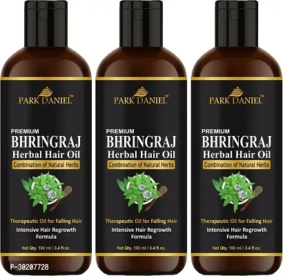 Park Daniel Bhringraj Herbal Hair Oil- Combo 3 Bottles - 300 Ml-thumb0