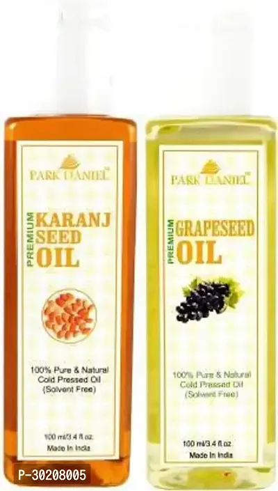 Organic Karanj oil and Grapeseed oil  -Pack Of 2-thumb0