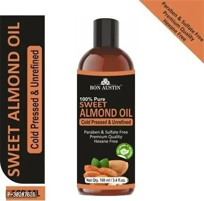 Bon Austin Premium Sweet Almond Oil - Cold Pressed  Unrefined(100 ml)-thumb0