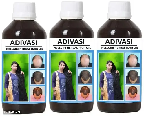 Adivasi Neelgiri Herbal Hair Oil Pack of 3 of (60 ML)-thumb0