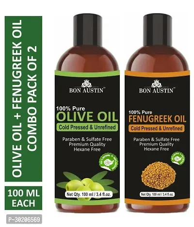 Premium Olive Oil And Fenugreek Oil - -pack Of 2-thumb0