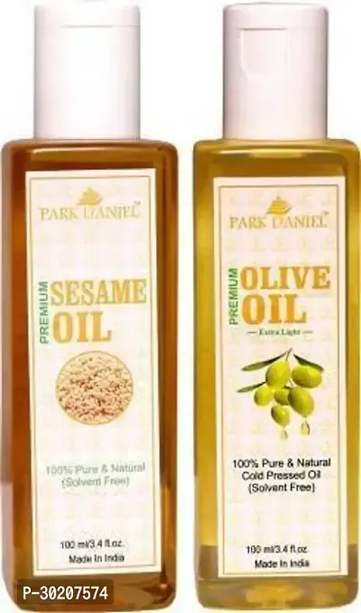 Virgin Sesame Oil and Olive Oil - Pack Of 2-thumb0