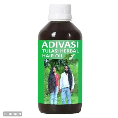 Adivasi Tulsi Herbal Hair Oil for Hair Fall And Hair Growths 100% Ayurvedic (60 ML)-thumb0