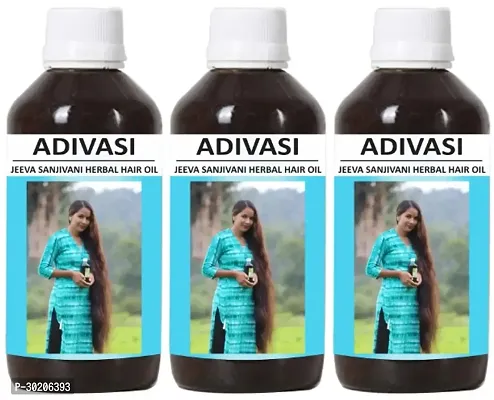 Adivasi Jeeva Sanjivani Herbal Hair Oil Pack of 3 of (125 ML)-thumb0