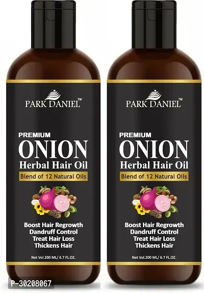 Park Daniel Onion Herbal Hair oil  2 bottles of 200 ml(400 ml)-thumb0