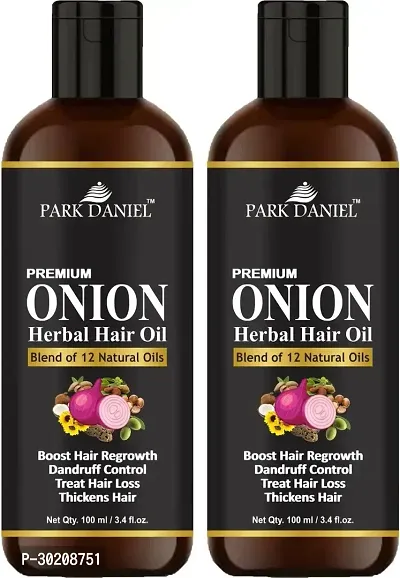 Park Daniel Onion Herbal Hair Oil-2 Bottles Of 100 Ml - 200 Ml-thumb0