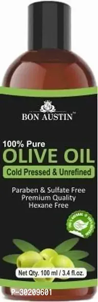 Bon Austin 100% Pure Organic Olive Oil Hair Oil(100 ml)-thumb0