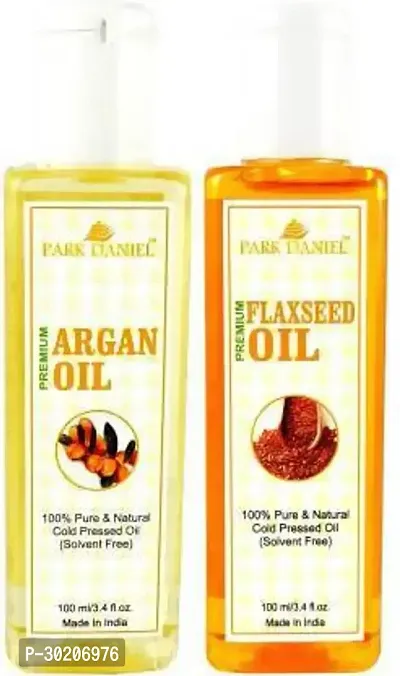 Organic Argan oil and Flaxseed oil  -Pack Of 2-thumb0