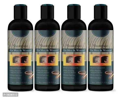 Anti Hair Loss Shampoo Natural Hair Growth Thickening Treatment Improves Sparse (100ml) Pack of 4-thumb0