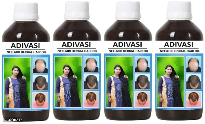 Adivasi Neelgiri Herbal Hair Oil Pack of 4 of (125 ML)-thumb0