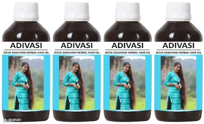 Adivasi Jeeva Sanjivani Herbal Hair Oil Pack of 4 of (60 ML)-thumb0