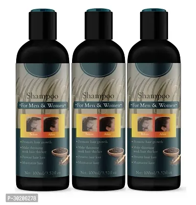 Anti Hair Loss Shampoo Natural Hair Growth Thickening Treatment Improves Sparse (100ml) Pack of 3-thumb0