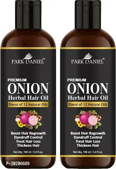 Park Daniel ONION Herbal Hair oil 2 bottles of 100 ml(200 ml)-thumb0