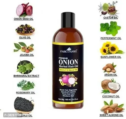 Park Daniel Onion Herbal Hair Oil For Hair Regrowth 100 Ml Hair Care Hair Oil-thumb0