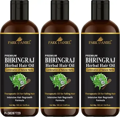 Park Daniel Bhringraj Herbal Hair Oil- Combo 3 Bottles - 300 Ml-thumb0