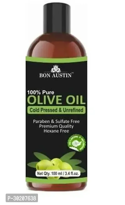 Bon Austin 100% Pure Organic Olive Oil Hair Oil(100 ml)-thumb0