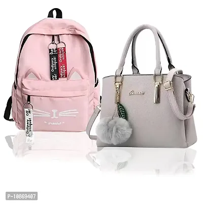 Trendy Cute Handy Hand-Held Shoulder Bag And Backpack Combo For Women