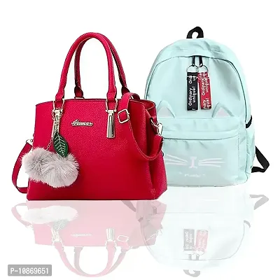 Trendy Cute Handy Hand-Held Shoulder Bag And Backpack Combo For Women