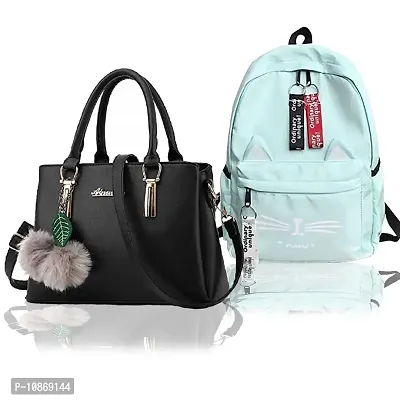 Trendy Cute Handy Hand-Held Shoulder Bag And Backpack Combo For Women