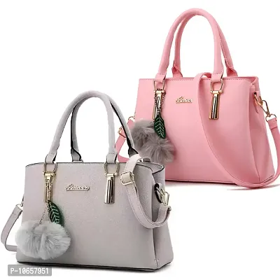 Trendy PU Of Handbags For Women Pack Of 2-thumb0