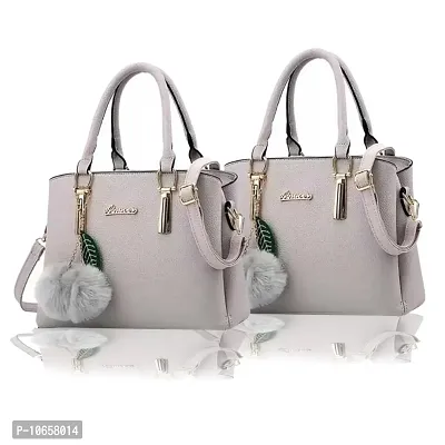 Multicoloured Pu Handbags For Women Pack Of 2-thumb0
