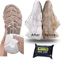 Wipes Shoe Wipes (1 Pack of 80 Pcs) Instant Sneaker Cleaner Shoe Cleaning Wipes Sneaker Wipes for Shoes Quick Remove Dirt Stain Shoe Cleaner Wipes Shoe Wipes for Sneakers Cleaning Kit-thumb2