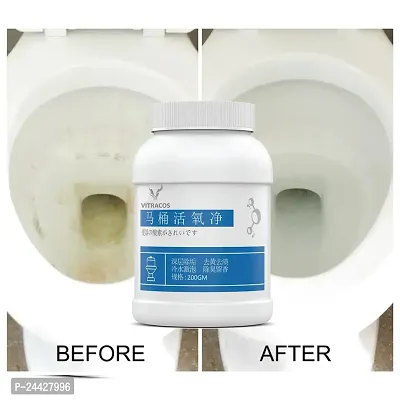 Toilet Active Oxygen Cleaner Agent, All Purpose Cleaning Powder Toilet Bowl Foam Cleaner, Powerful Pipe Dredging Agent, Effectively Cleans Stubborn Dirt from The Toilet ,200gm