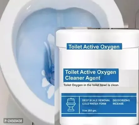 Toilet Active Oxygen Cleaner Agent, All Purpose Cleaning Powder Toilet Bowl Foam Cleaner, Powerful Pipe Dredging Agent, Effectively Cleans Stubborn Dirt from The Toilet -200gm