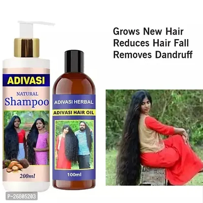 Adivasi neelambari shampoo for regrowth  hairfall, 100% adivasi natural herbal hair oil Hair SHAMPOO WITH OIL 200ML+100ml pack of 2-thumb0