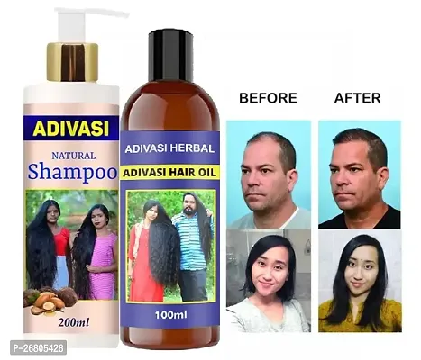 Adivasi neelambari shampoo for regrowth  hairfall, 100% adivasi natural herbal hair oil Hair SHAMPOO WITH OIL 200ML+100ml pack of 2-thumb0