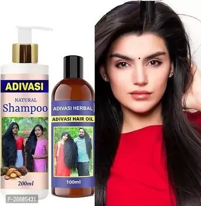Adivasi neelambari shampoo for regrowth  hairfall, 100% adivasi natural herbal hair oil Hair SHAMPOO WITH OIL 200ML+100ml pack of 2