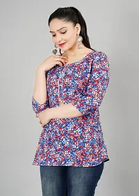 VNSAGAR Camric Cotton Top Procian Print,3/4 Sleeve,Round Neck top for Womens and Girls-thumb4