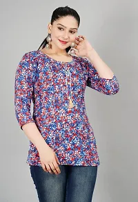 VNSAGAR Camric Cotton Top Procian Print,3/4 Sleeve,Round Neck top for Womens and Girls-thumb3