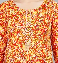 VNSAGAR Camric Cotton Top Procian Print,3/4 Sleeve,Round Neck top for Womens and Girls-thumb1