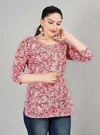 VNSAGAR Camric Cotton Top Procian Print,3/4 Sleeve,Round Neck top for Womens and Girls-thumb2