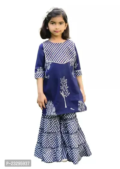 Stylish Rayon Kurta With Palazzo Set For Girl-thumb0